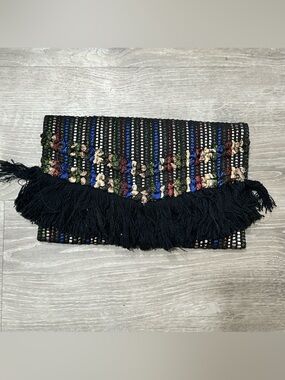 Stella & Dot Multi-Color Fringe Clutch